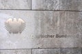 Berlin, Germany - November 03, 2022: The German Bundestag Deutscher Bundestag logo on Eingang WilhelmstraÃÅ¸e bulding